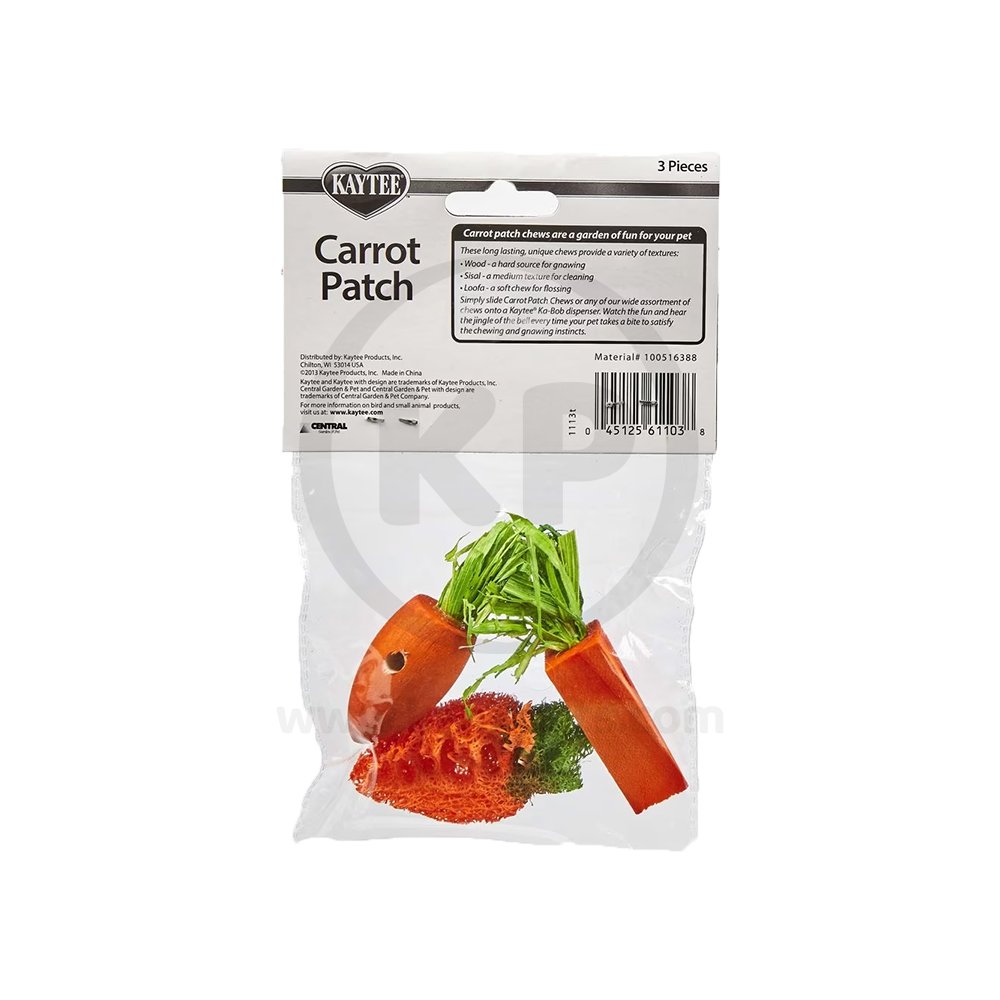 Kaytee Chew Toy Carrot Patch 3 Count, Kaytee