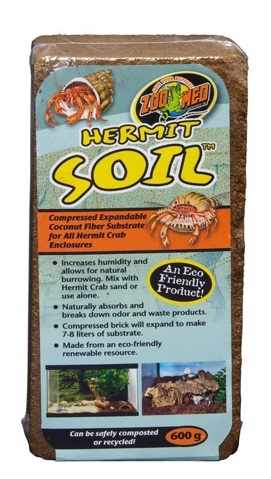Zoo Med Hermit Soil Coconut Fiber Brick 650g - Kwik Pets