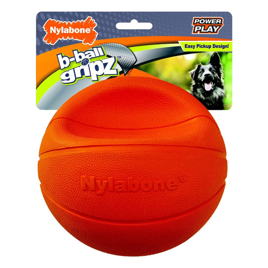 Nylabone Power Play Dog Basketball B-Ball Gripz Large (1 ct), Nylabone