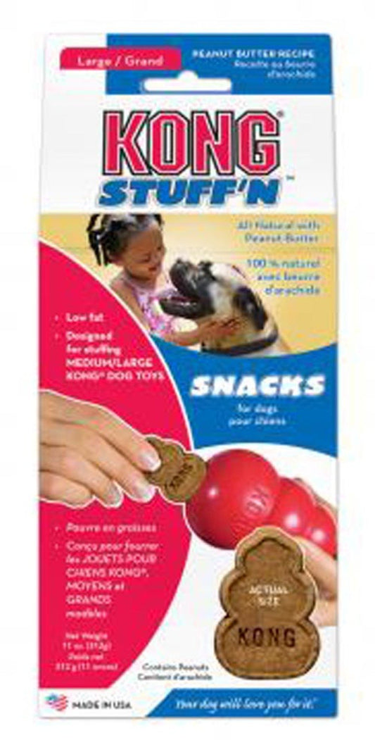 KONG Stuff'N Snacks Dog Treats Peanut Butter, LG, 12 oz, KONG