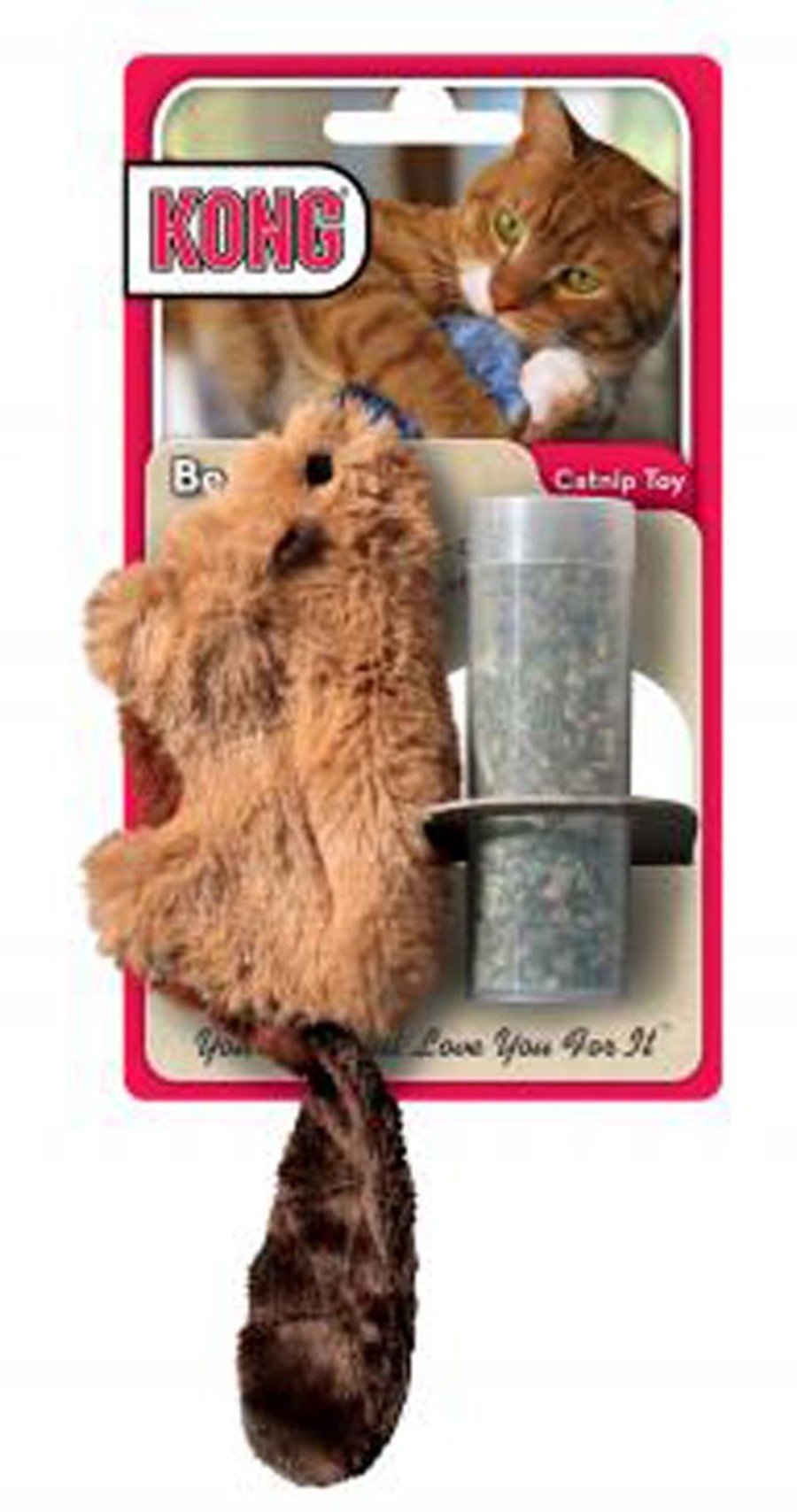 KONG Refillables Catnip Beaver Cat Toy Brown, One Size, KONG