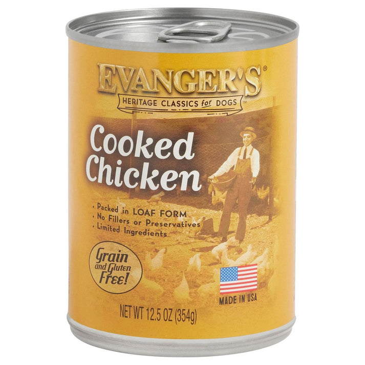 Evanger's Heritage Classic Grain-Free Wet Dog Food Cooked Chicken 12.5-oz