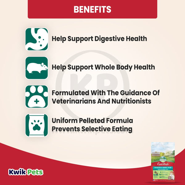 Oxbow Animal Health Essentials Hamster & Gerbil Food, 1 lb, Oxbow