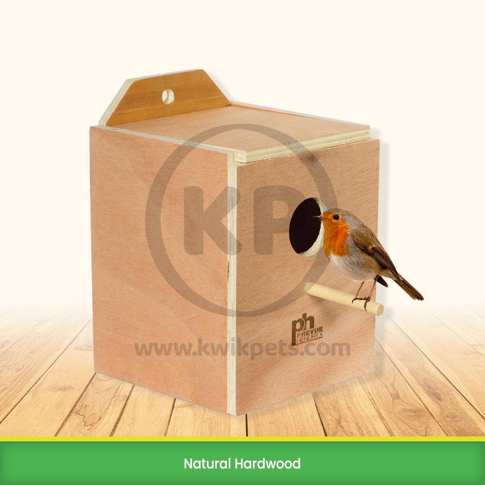 Prevue Pet Products Inside Mounting Lovebird Nest Box Natural Hardwood, MD, Prevue Pet Products