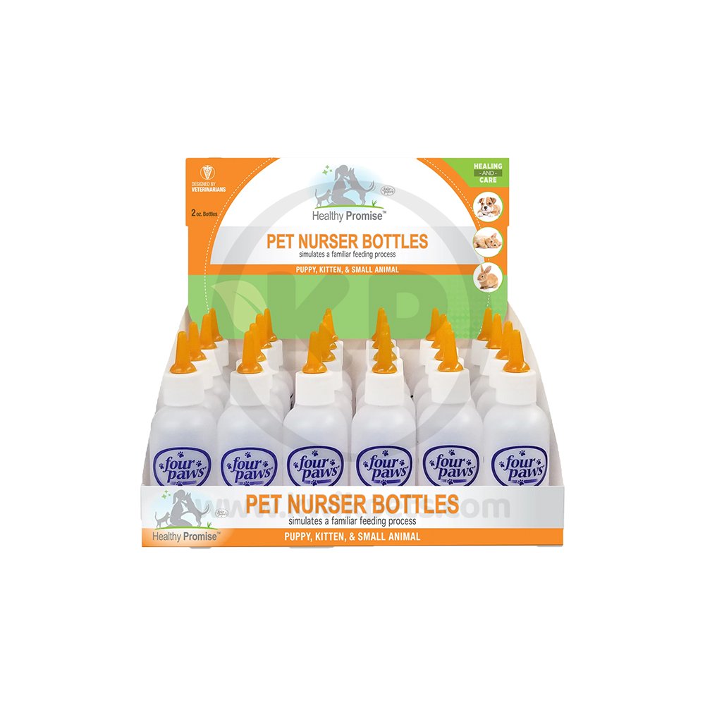 Four Paws Healthy Promise Pet Nurser Bottles Display Case 24 Count, 2 oz, Four Paws