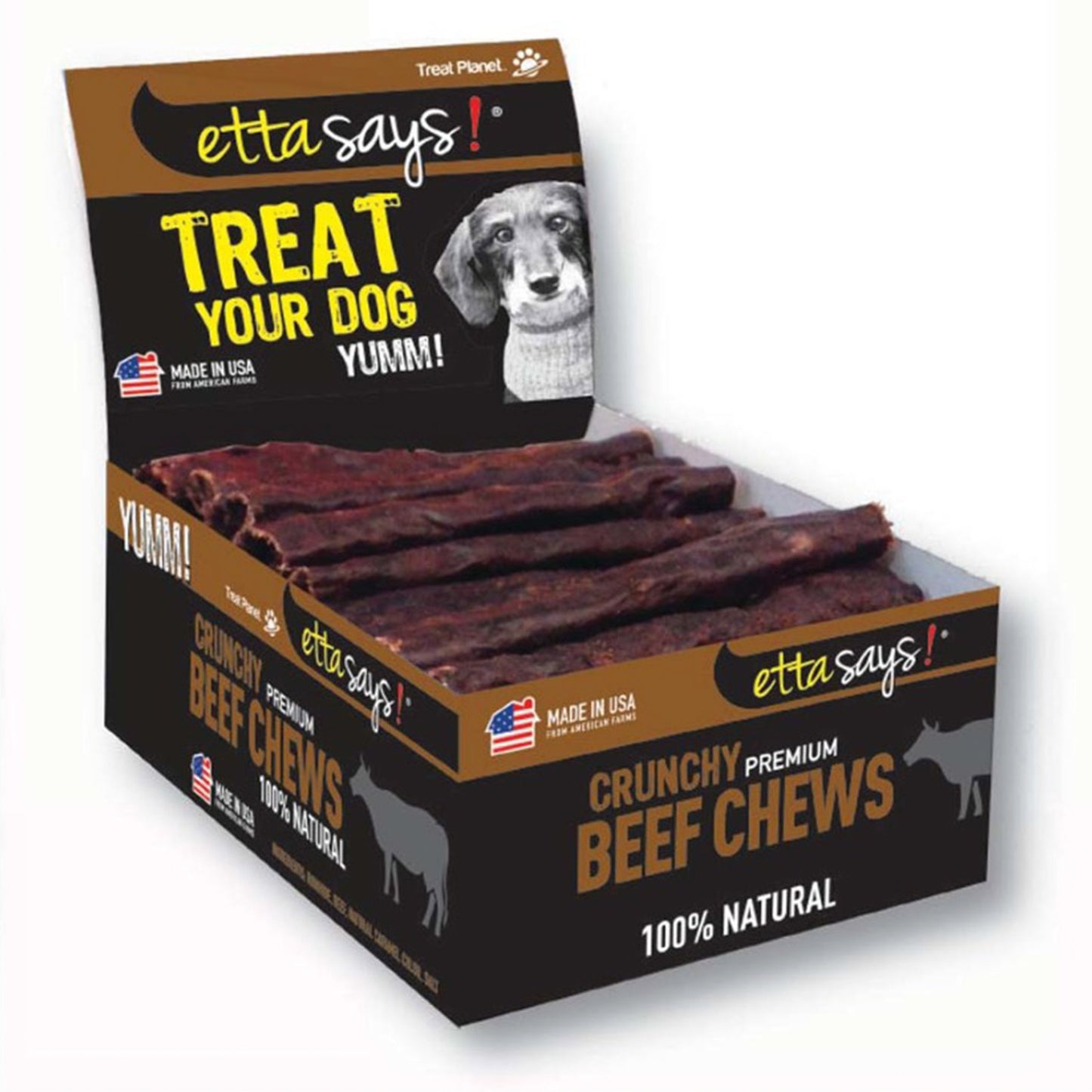 Etta Says! Premium Crunchy Beef Dog Treat 16 oz, Etta Says