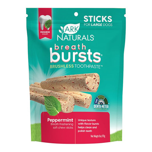 Ark Naturals Dog Breath Bursts Peppermint Sticks 6-oz, Ark Naturals