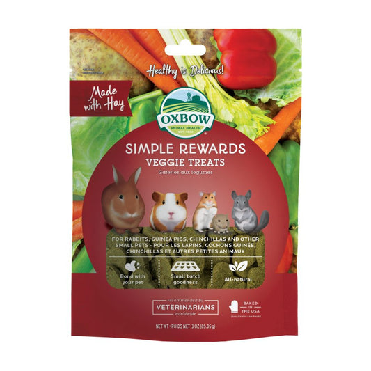Oxbow Animal Health Simple Rewards Veggie Small Animal Treats, 3 oz, Oxbow
