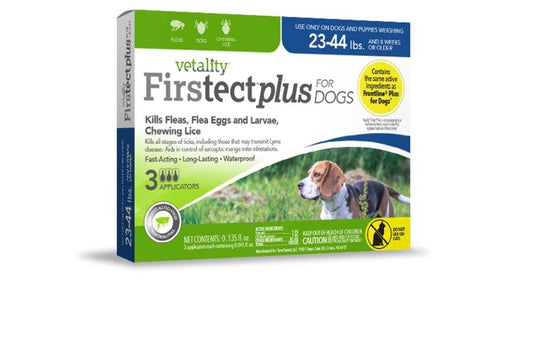 Vetality Firstect Plus Flea & Tick for Dogs, 23-44 lb, 3 ct, Vetality