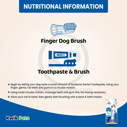 Nylabone Advanced Oral Care Dog Dental Kit Dog, Original, (3 ct), Nylabone