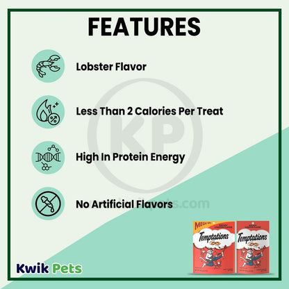 Temptations Classics Cat Treats Rockin’ Lobster Flavor 3-oz, Temptations