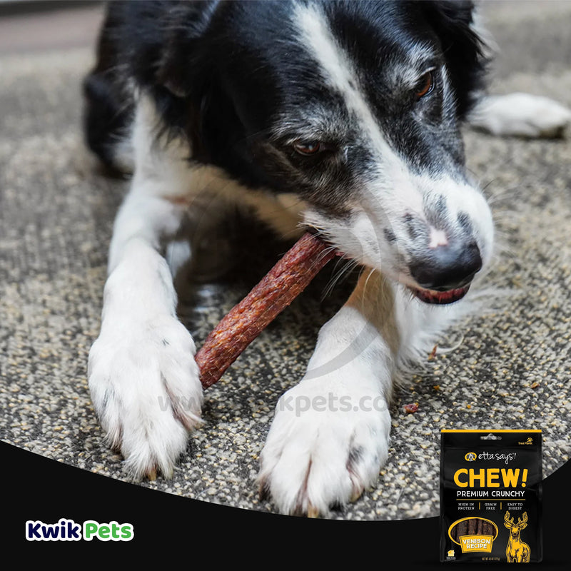 Etta Says! Premium Crunchy Venison Chew Dog Treats 4.5 oz, Etta Says