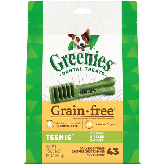 Greenies Grain Free Teenie Dental Dog Treats, 12oz, 43ct., Greenies