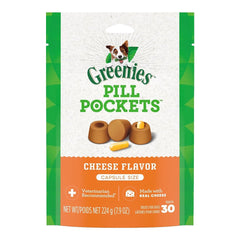 Greenies Capsule Pill Pockets Dog Treats Cheese 7.9-oz 30 Count