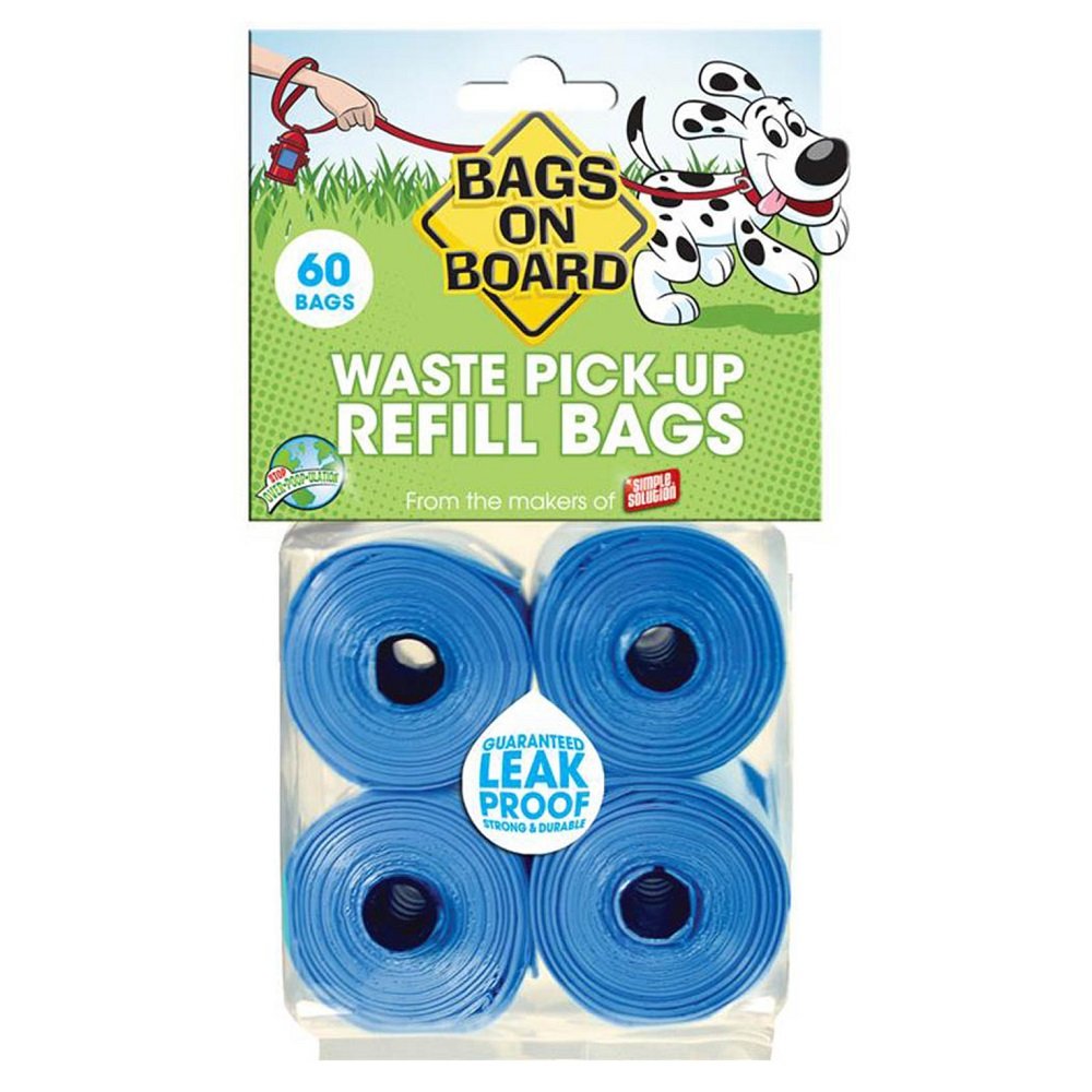 Bags on Board Waste Pick-up Bags Refill Blue, 60 ct, Bags on Board