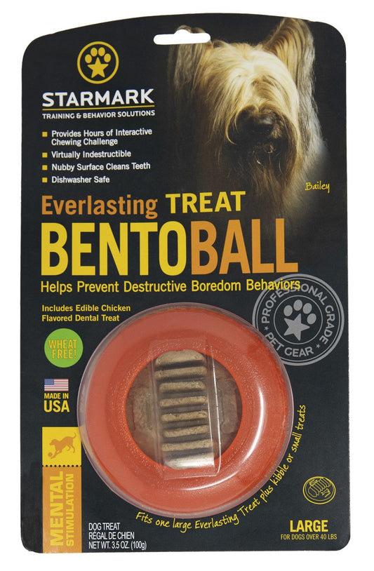 Starmark Everlasting Treat Bento Ball Dog Chew Toy, LG, 7-oz, Starmark