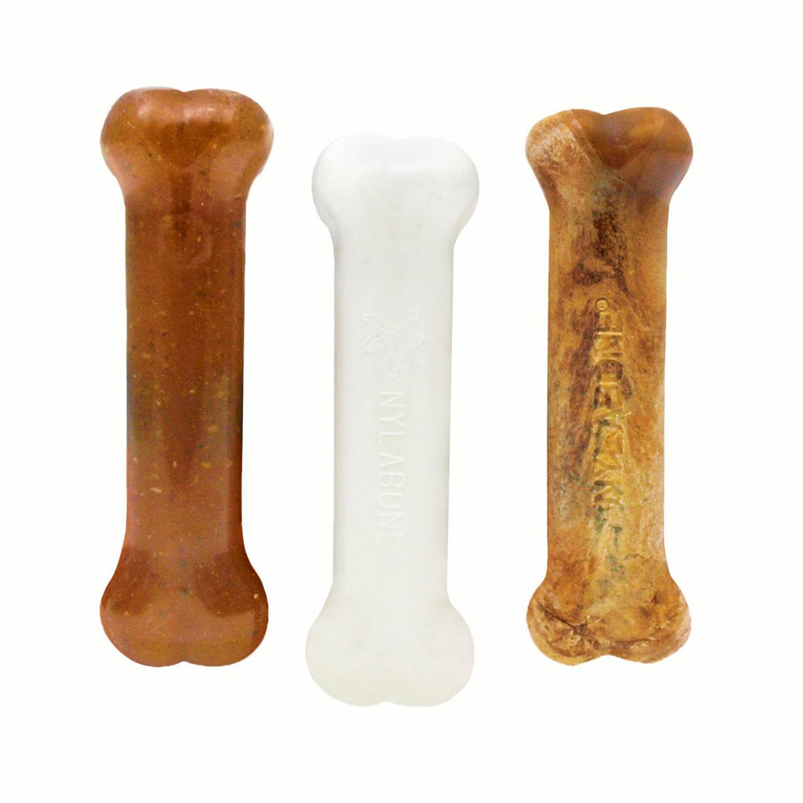 Real Image of Nylabone Puppy Starter Kit Dog Chew Toys & Treat Chicken & Bacon Small/Regular - Up To 25 Ibs 3 Count