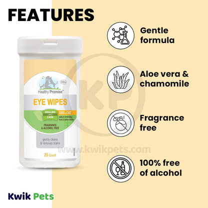 Four Paws Eye Wipes for Dog & Cat 25 Count, One Size, Four Paws
