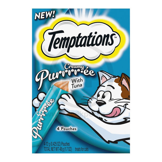 Temptations Creamy Purrrr-ee Cat Treats Tuna, 1.7-oz, Temptations