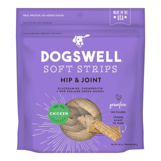 Dogswell Hip & Joint Grain-free Soft Strips Dog Treat Chicken, 20 oz, Dogswell