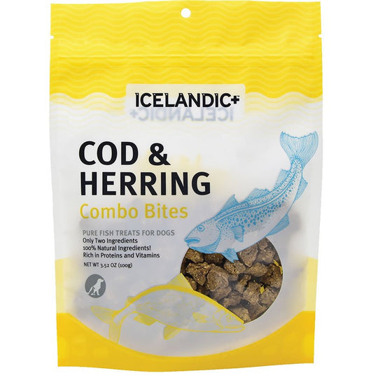 Icelandic Dog Combo Bites Cod & Herring - 3.52-oz, Icelandic
