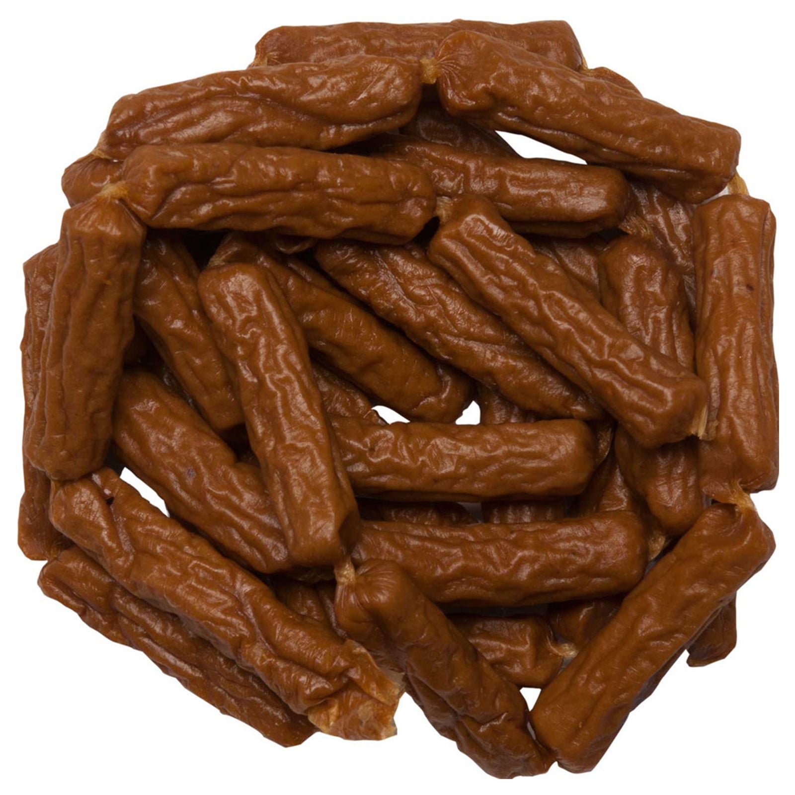 Image in white background of Loving Pets Natural Value Duck Sausages Dog Treat 13-oz