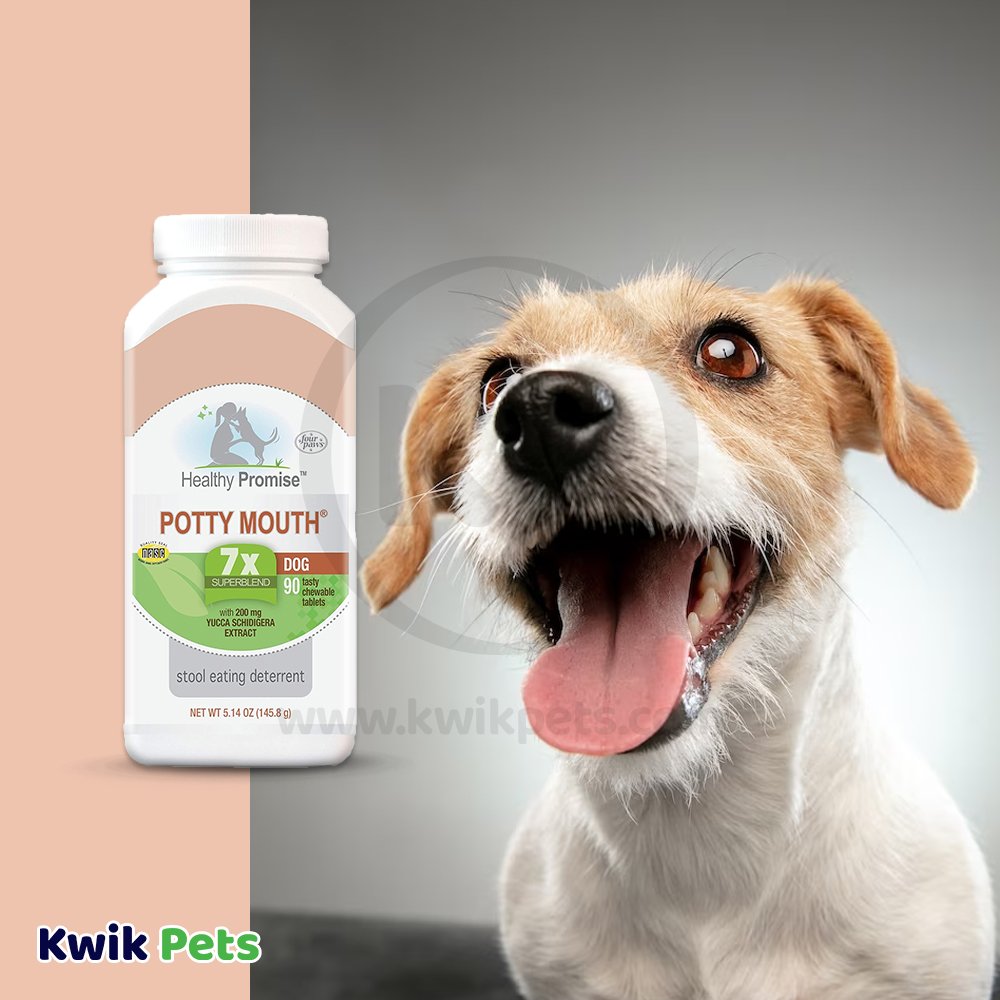 Four Paws Healthy Promise Potty Mouth Tablets - Coprophagia Stool Eating Deterrent for Dogs Potty Mouth, 90 ct, Four Paws