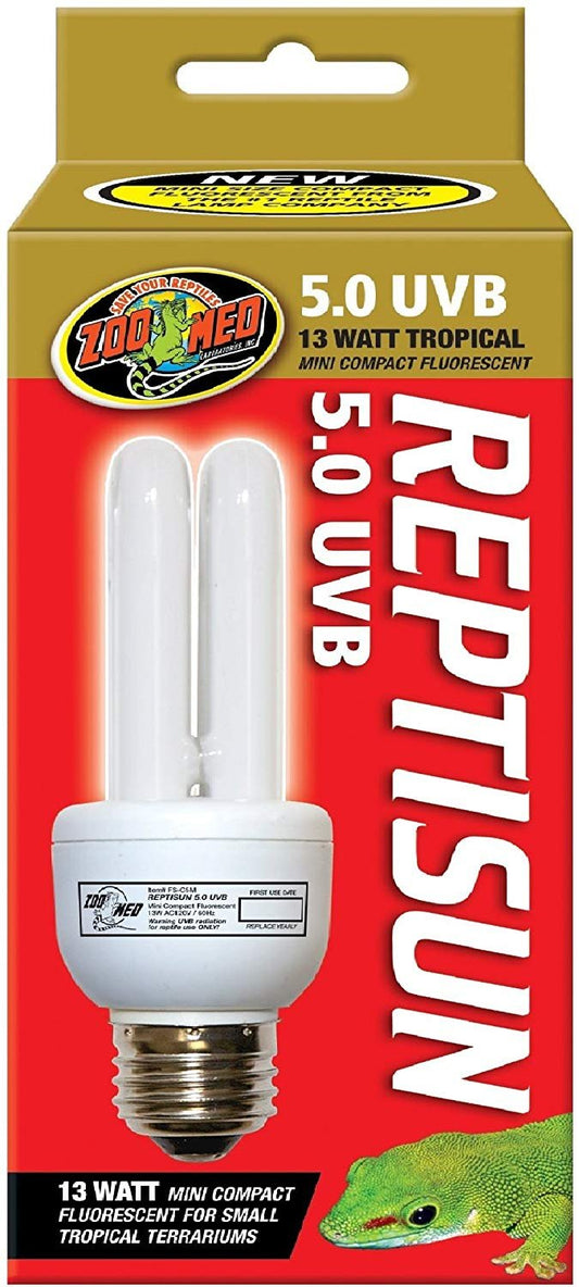Zoo Med ReptiSun 5.0 UVB Tropical Mini Compact Fluorescent 13W, Zoo Med