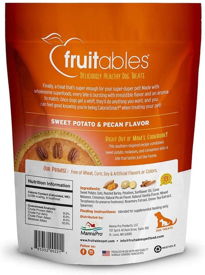 Fruitables Crunchy Baked Sweet Potato Pecan Dog Treats, 7-oz, Fruitables
