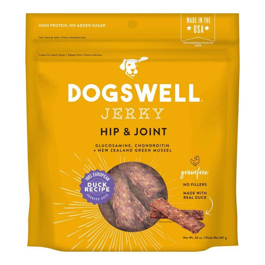 Dogswell Hip & Joint Grain-Free Jerky Dog Treat Regular, Duck, 20 oz, Dogswell