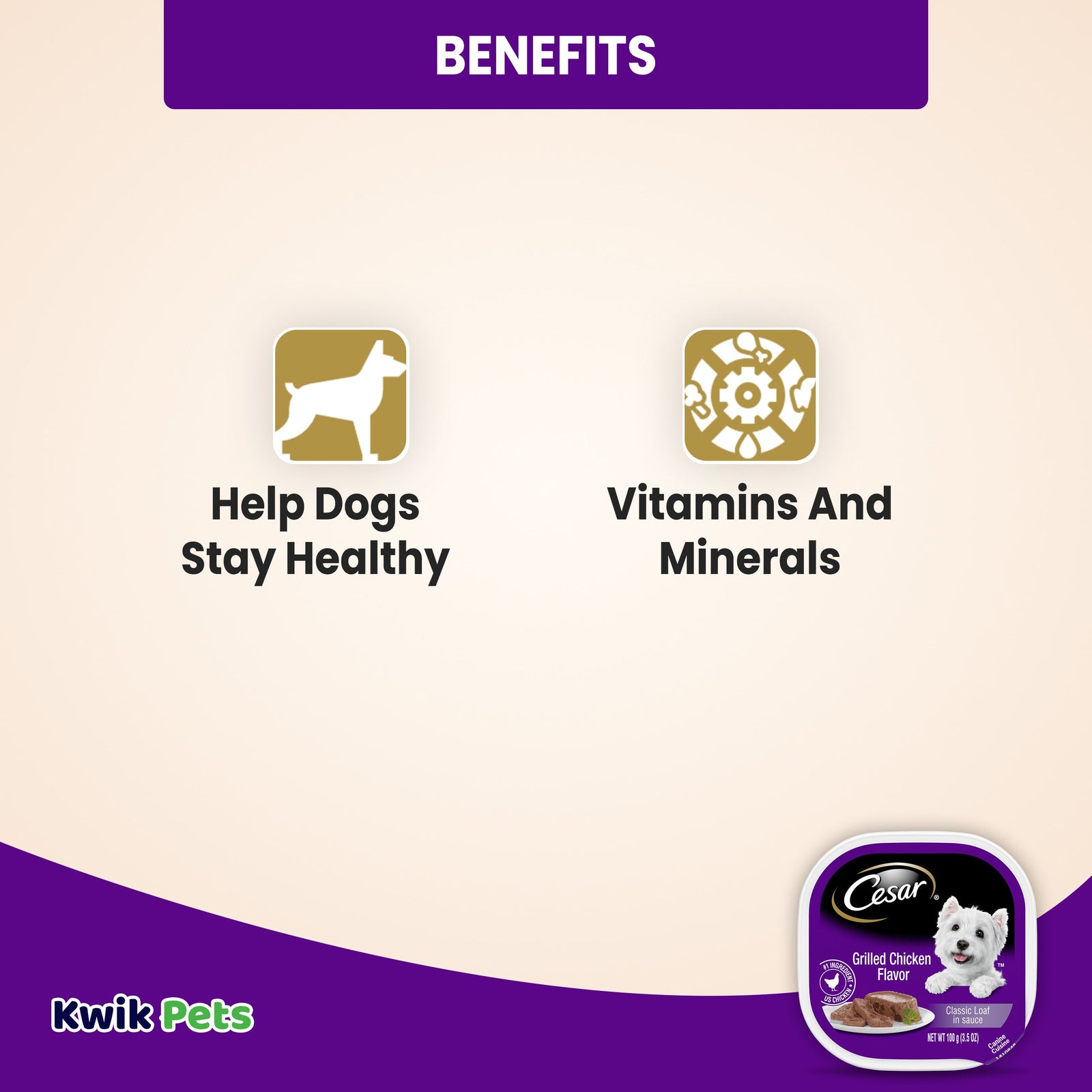 Benefits of Cesar Classic Loaf in Sauce Adult Wet Dog Food Grilled Chicken 3.5-oz