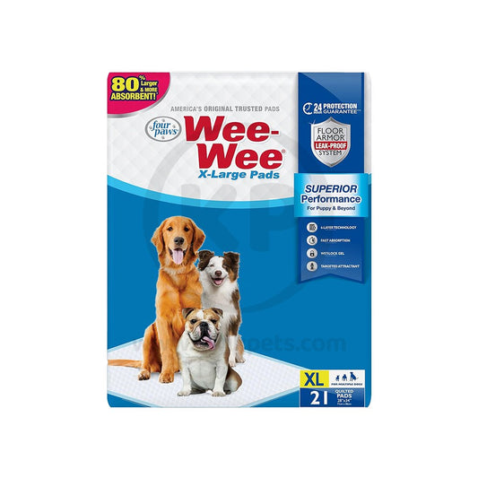 Four Paws Four Paws Wee-Wee Superior Performance X-Large Dog Pee Pads 21 Count, XL 28 in X 34 in, Four Paws