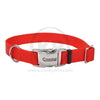 Coastal Adjustable Dog Collar with Metal Buckle Red 1