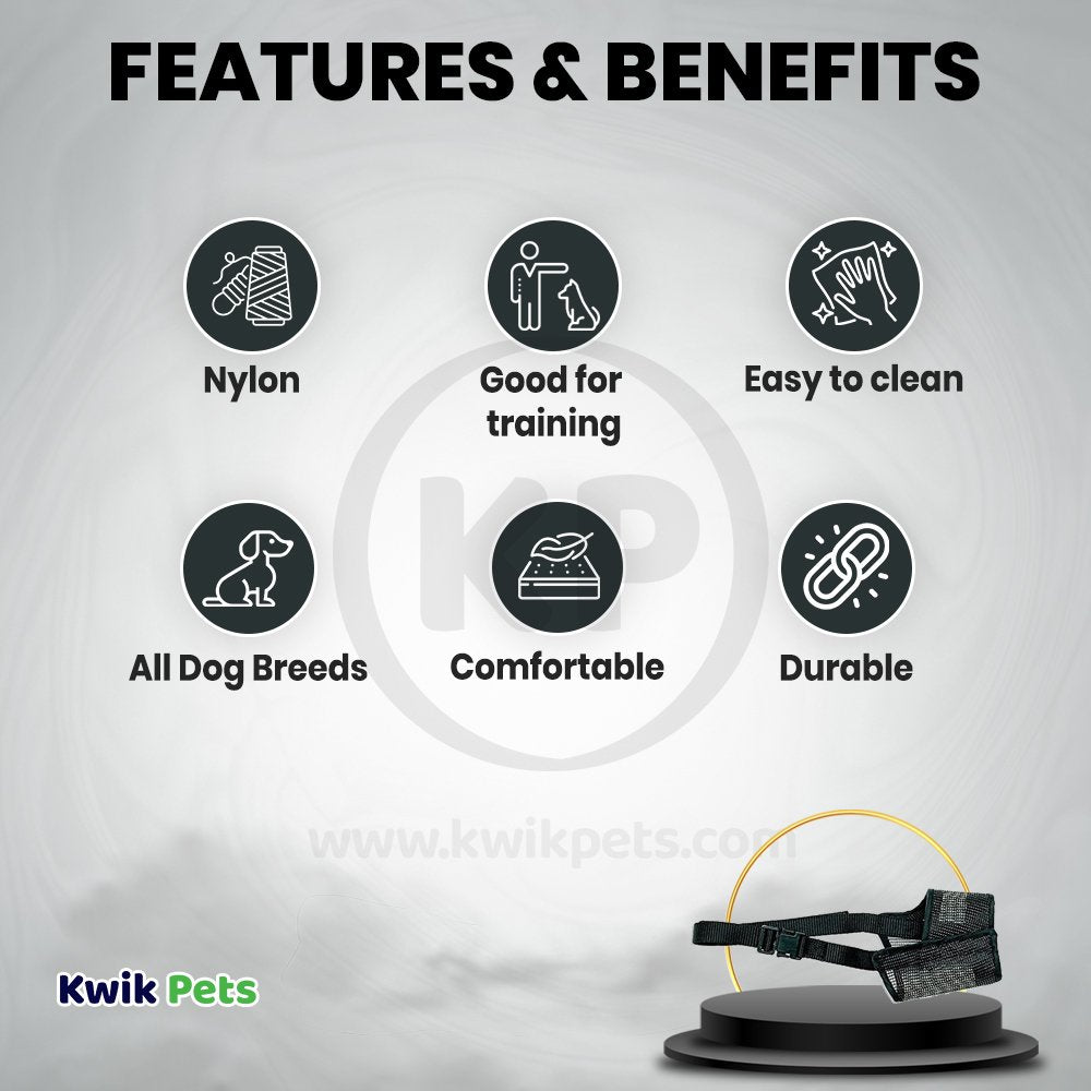 Features and Benefits of Coastal Best Fit Adjustable Mesh Dog Muzzle 9.5-in