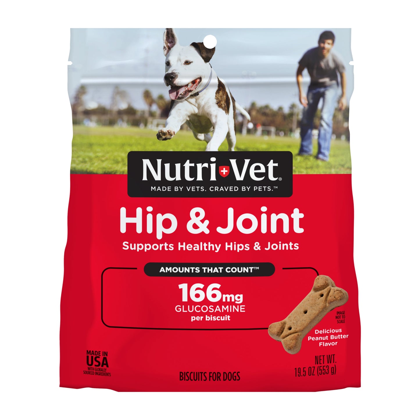 Nutri-Vet Hip & Joint Dog Biscuits Peanut Butter, Small, 19.5-oz, Nutri-Vet