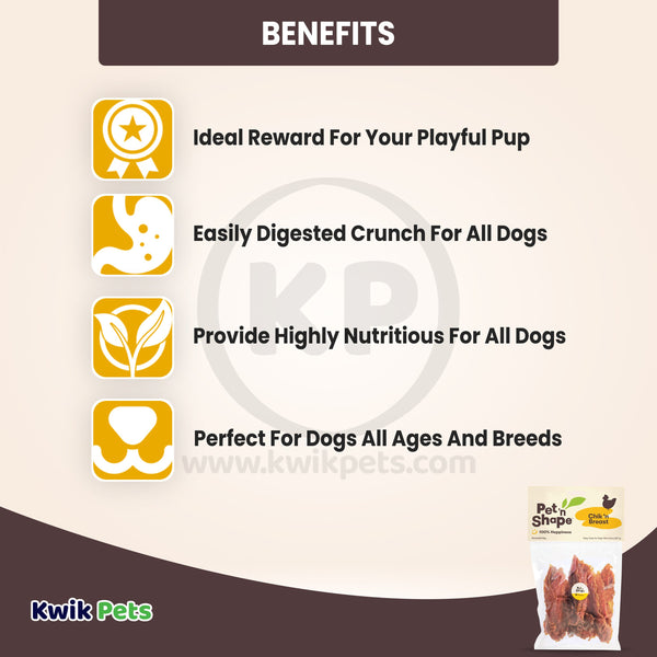 Benefits of Pet 'n Shape Chik 'n Breast Jerky Dog Treats 8-oz