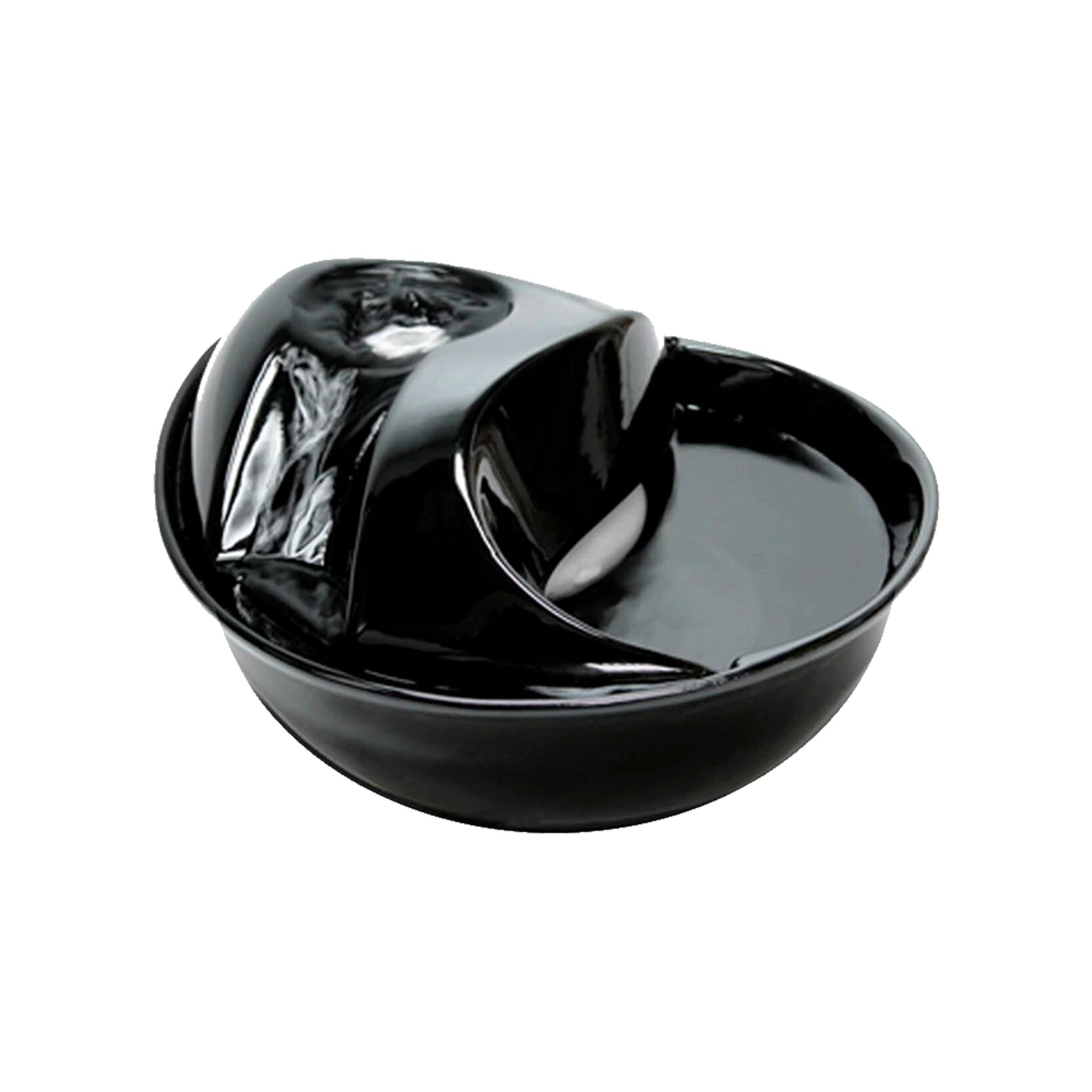 Raindrop Stainless Steel Black Drinking Fountain 60-oz