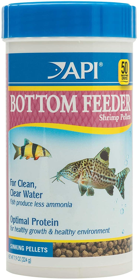 API Bottom Feeder Premium Shrimp Sinking Pellets Fish Food 7.9 oz, API