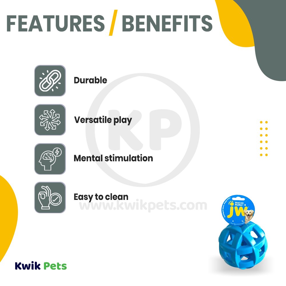 JW Hol-ee Roller X Dog Toy, JW Pet