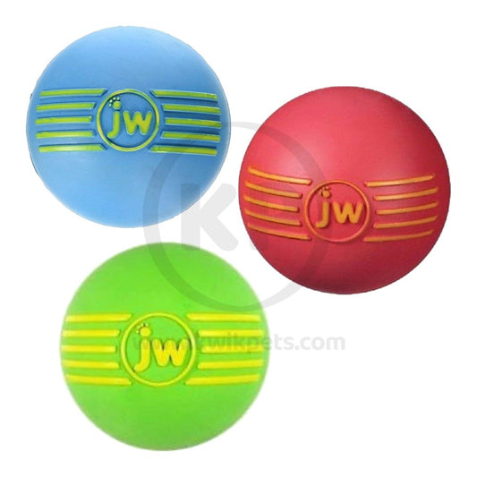 JW Pet Company iSqueak Ball Rubber Dog Toy, Medium, Colors Vary (3 Pack), JW Pet