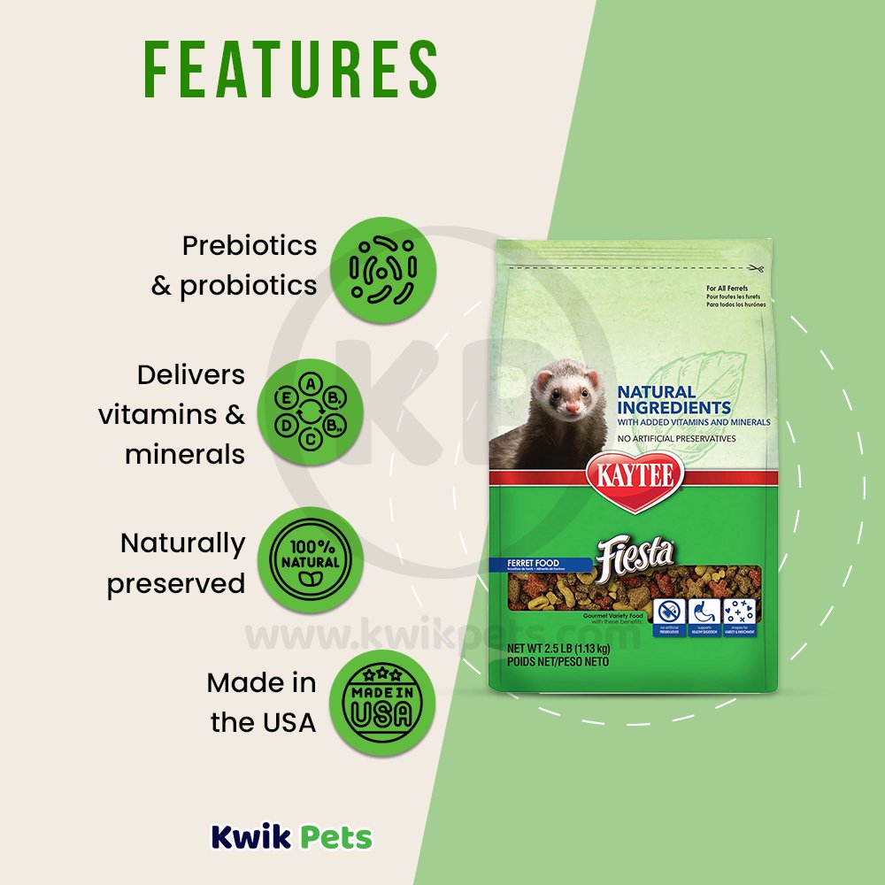 Kaytee Fiesta Max Ferret 2.5lb, Kaytee