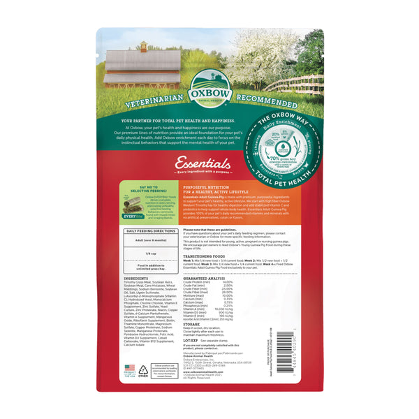 Oxbow Animal Health Essentials Adult Guinea Pig Food, 5 lb, Oxbow