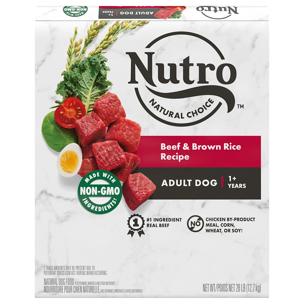 Nutro Products Natural Choice Adult Dry Dog Food Beef & Brown Rice 28 lb, Nutro
