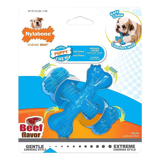 Nylabone Puppy Chew X Bone Chew Toy SMall/Regular (1 ct), Nylabone