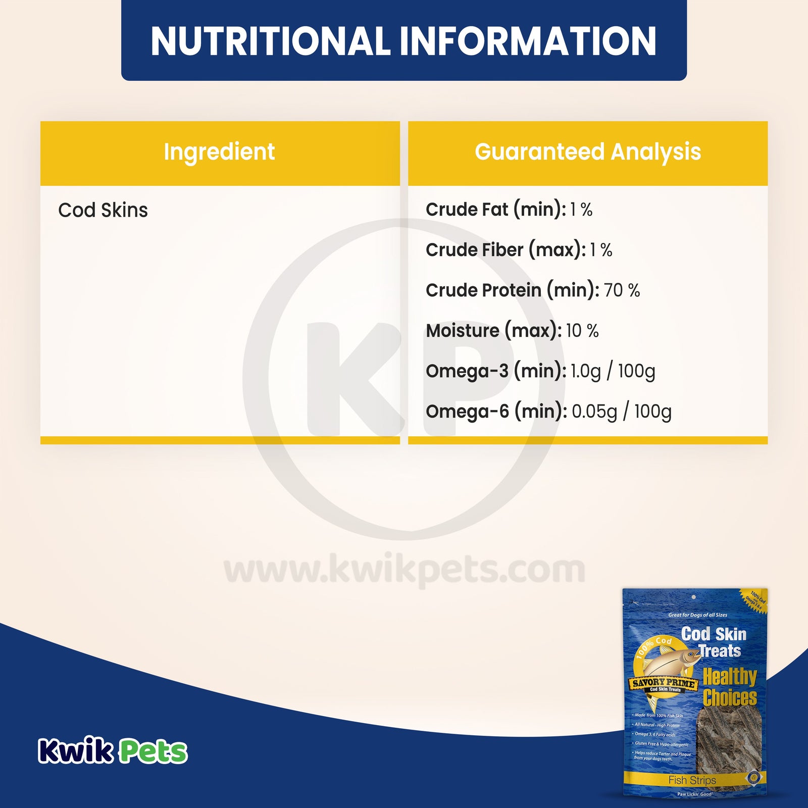 Savory Prime Cod Skin Fish Strips 8oz, Savory Prime