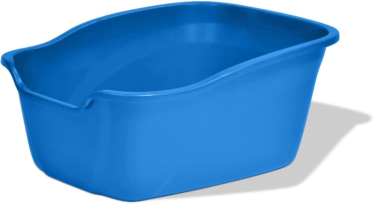 Van Ness Plastics High-Sides Cat Litter Pan Blue, LG, Van Ness