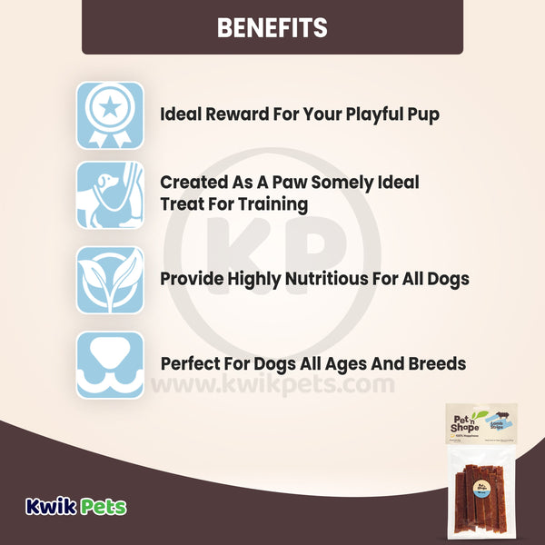 Benefits of Pet 'n Shape Lamb Strips Jerky Dog Treats 3-oz