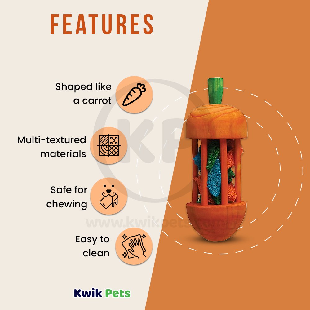 Kaytee Carousel Chew Toy Carrot -Large, Kaytee