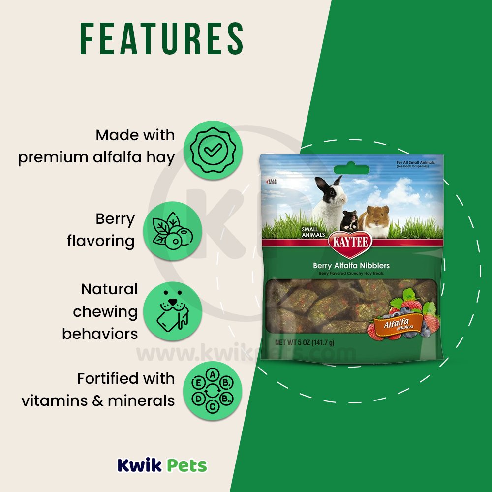 Kaytee Alfalfa Nibblers -- Berry 5-oz, Kaytee