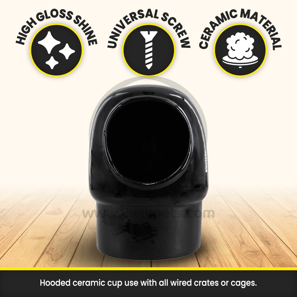Features of Prevue Pet Products Hooded Ceramic Bird Cup 10-oz